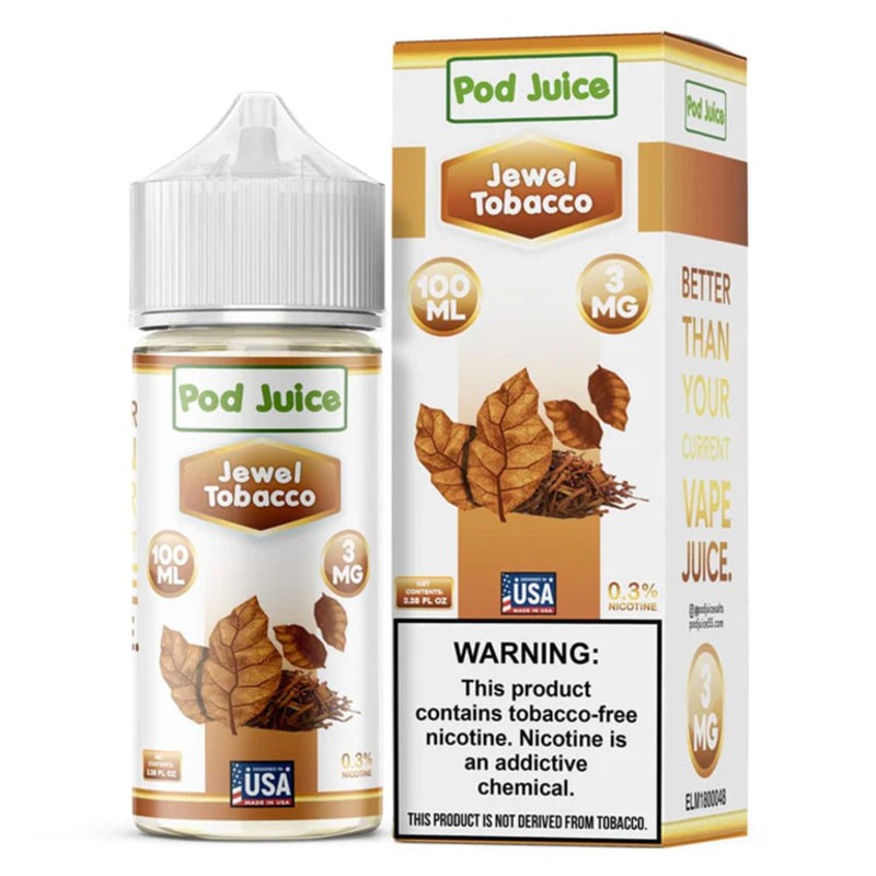 3mg pod juice jewel tobacco e-liquid 100ml