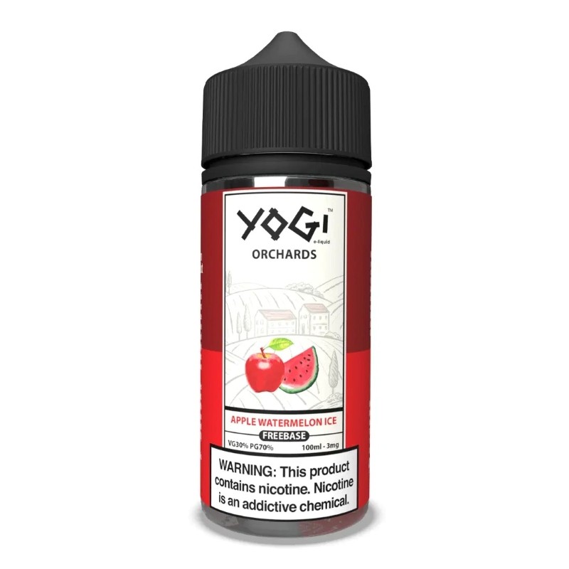 3mg apple watermelon ice yogi orchards e-juice 100ml