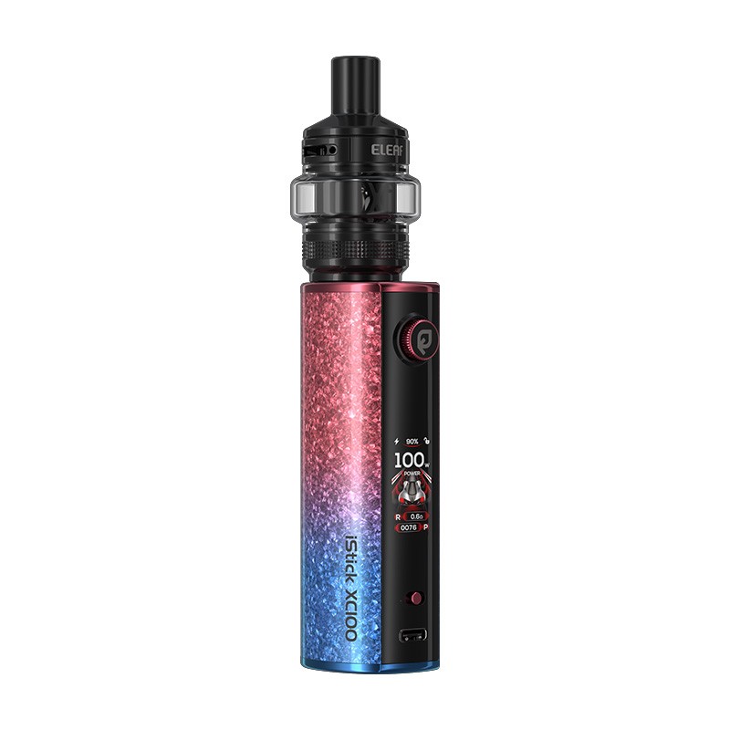 red blue gradient eleaf istick xc100 vape mod kit with melo x