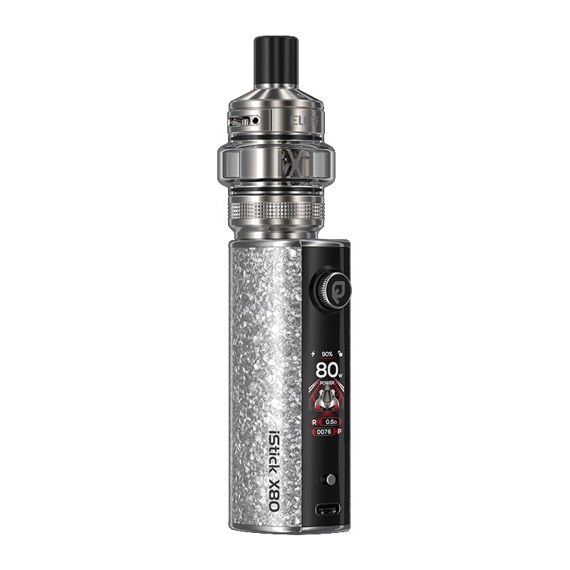 silver eleaf istick x80 vape mod kit with melo x
