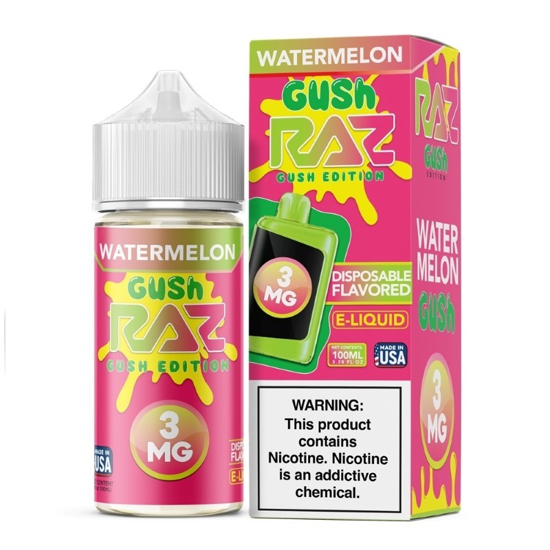 3mg watermelon gush pod juice raz gush e-juice 100ml
