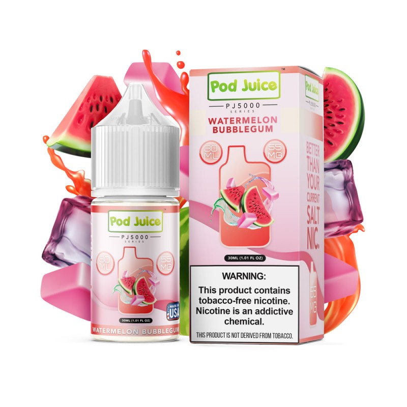 Pod Juice PJ5000 Series Watermelon Bubblegum E-juice 30ml