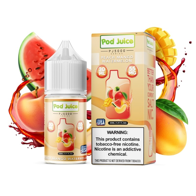 Pod Juice PJ5000 Series Peach Mango Watermelon E-juice 30ml