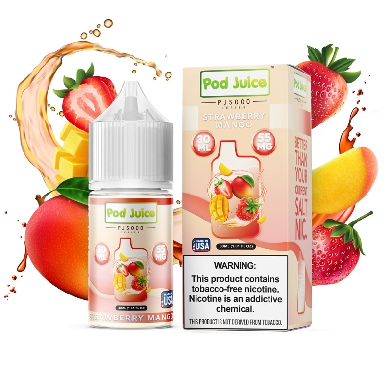 Pod Juice PJ5000 Series Strawberry Mango E-juice 30ml