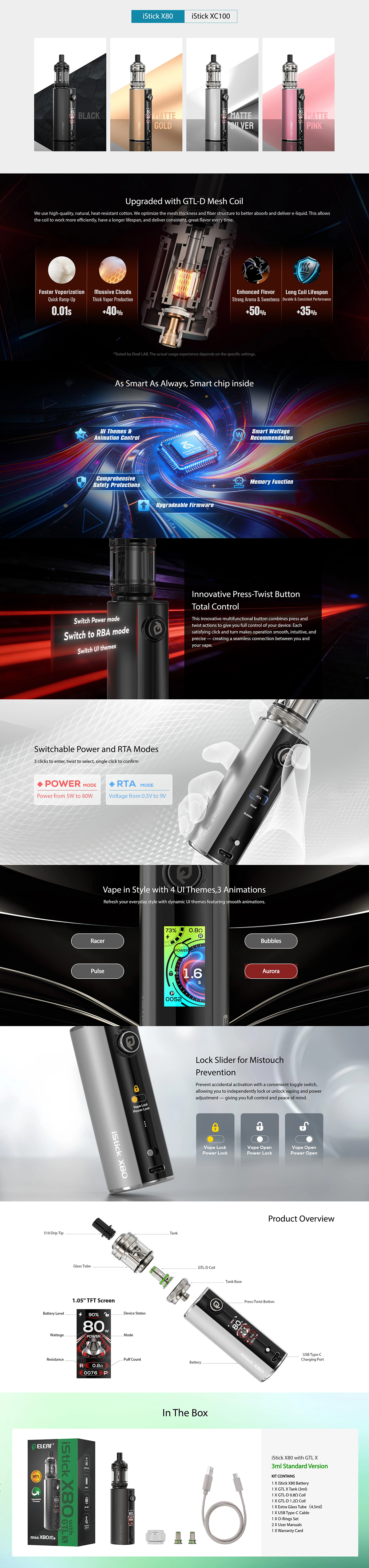 istick x80 kit with gtl x